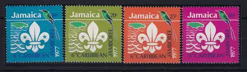 Jamaika 1977 Mi.-Nr. 427 - 430 postfrisch ** / MNH Pfadfinder