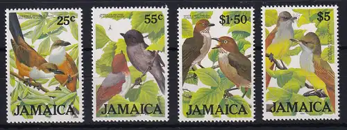 Jamaika 1986 Mi.-Nr. 624 - 627 postfrisch ** / MNH Vögel