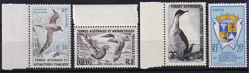 Französische Antarktis 1959 Mi.-Nr. 14-17 postfrisch ** / MNH Vögel 