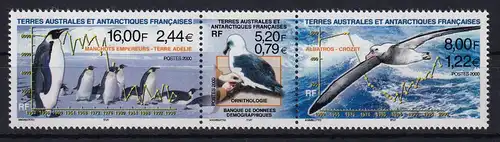 Französische Antarktis 2000 Mi.-Nr. 430-432 postfrisch ** / MNH Tiere