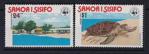 Samoa I Sisifo 1978 Mi.-Nr. 370-71 postfrisch ** / MNH WWF Karretschildkröte