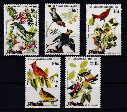 Aitutaki Mi.-Nr. 554-558 postfrisch **/ MNH Vögel