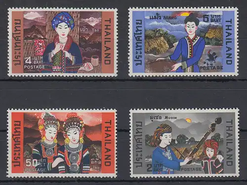 Thailand 1972 Bergvölker Thailands Satz Mi.-Nr. 630-33 ** / MNH