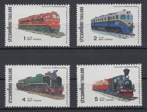 Thailand 1977 thailändische Staatseisenbahn Satz Mi.-Nr. 832-835 **/ MNH