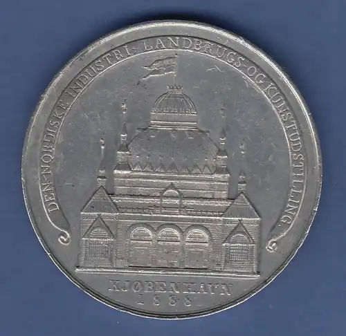 Medaille Dänemark Industrie Landwirtschaft und Kunstausstellung Kopenhagen 1888