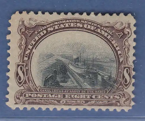 USA 1901 Ausstellung Buffalo NY 8 Cent Kanalschleuse Mi.-Nr. 136 ungebraucht
