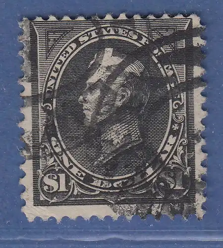USA 1894 1$ Hazard Perry Mi.-Nr. 99 I  gestempelt.  Kleine Dünnstelle
