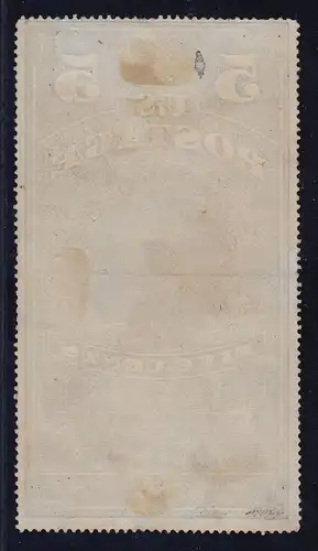 USA 1867 Zeitungsmarke 5 Cent blau Mi.-Nr. 4x ungebraucht o. G. wie ausgegeben