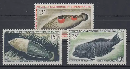 Neukaledonien 1965 Aquarium von Noumea Satz Mi.-Nr. 415-17 **