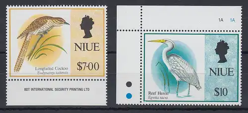 Niue 1993 Freimarken: Vögel Mi.-Nr. 832-33 **