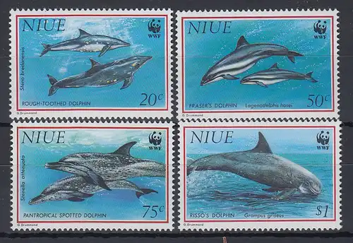 Niue 1993 WWF: Delphine Mi.-Nr. 822-25 **