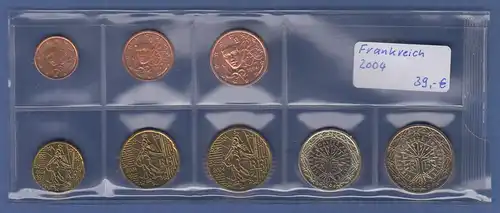 Frankreich EURO-Kursmünzensatz Jahrgang 2004 bankfrisch / unzirkuliert