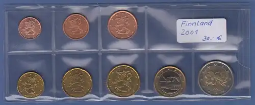 Finnland EURO-Kursmünzensatz Jahrgang 2001 bankfrisch / unzirkuliert