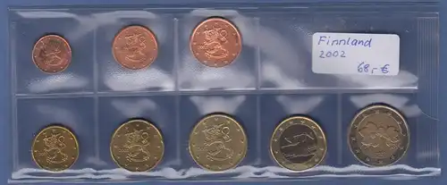 Finnland EURO-Kursmünzensatz Jahrgang 2002 bankfrisch / unzirkuliert