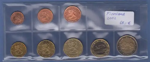 Finnland EURO-Kursmünzensatz Jahrgang 2002 bankfrisch / unzirkuliert