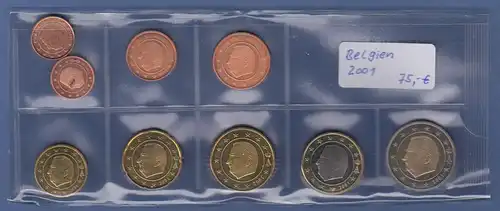 Belgien EURO-Kursmünzensatz Jahrgang 2001 bankfrisch / unzirkuliert