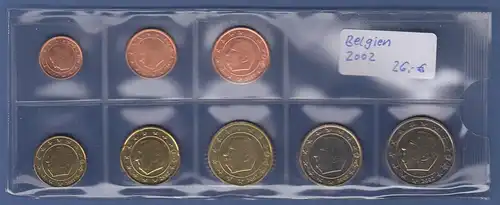 Belgien EURO-Kursmünzensatz Jahrgang 2002 bankfrisch / unzirkuliert