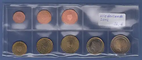 Niederlande EURO-Kursmünzensatz Jahrgang 2002 bankfrisch / unzirkuliert