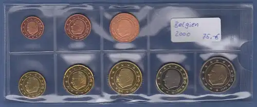 Belgien EURO-Kursmünzensatz Jahrgang 2000 bankfrisch / unzirkuliert