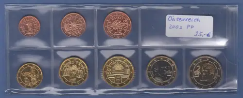 Österreich EURO-Kursmünzensatz Jahrgang 2003 bankfrisch / unzirkuliert