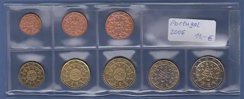 Portugal EURO-Kursmünzensatz Jahrgang 2006 bankfrisch / unzirkuliert