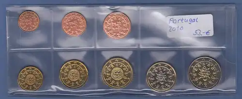 Portugal EURO-Kursmünzensatz Jahrgang 2010 bankfrisch / unzirkuliert