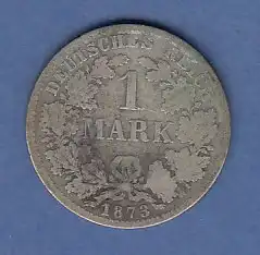 Deutsches Kaiserreich Silber-Kursmünze 1 Mark  A Jahrgang 1873 