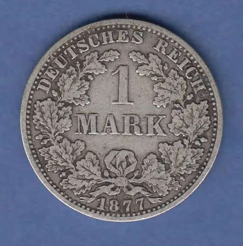 Deutsches Kaiserreich Silber-Kursmünze 1 Mark A 1877