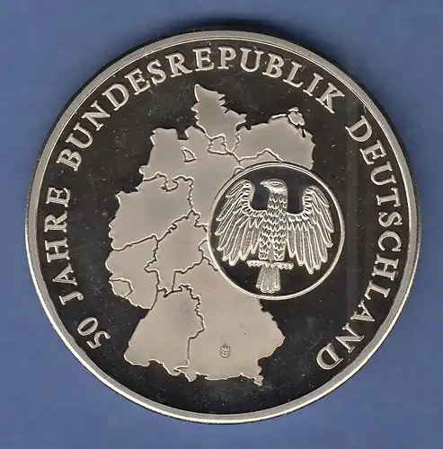 Medaille 10 Jahre Deutsche Einheit 1989-1999 Brandenburger Tor 50 Jahre BRD