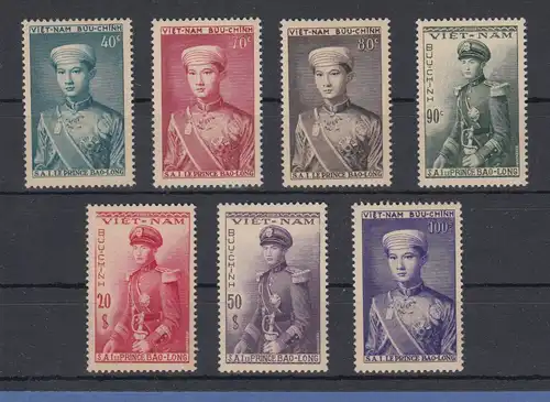Vietnam Südvietnam 1954 Kronprinz Bao Long Mi.-Nr. 91-97 Satz 7 Werte **