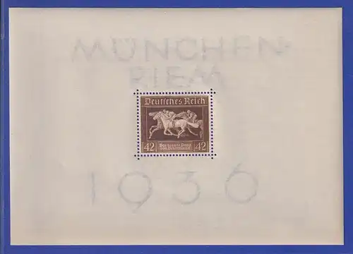 Deutsches Reich Blockausgabe Braunes Band 1936 Mi.-Nr. Block 4 **