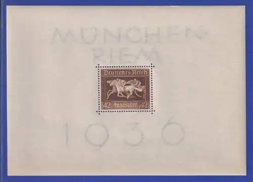 Deutsches Reich Blockausgabe Braunes Band 1936 Mi.-Nr. Block 4 **