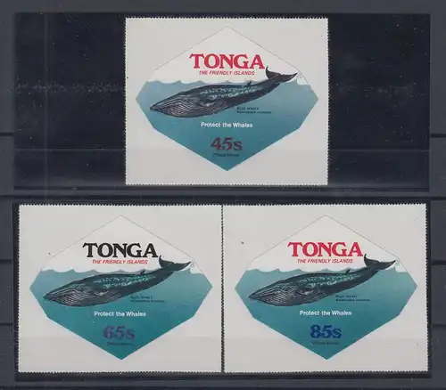 Tonga 1977 Wale Dienstmarken Mi.-Nr. 162-164 kpl. Satz 3 Werte **