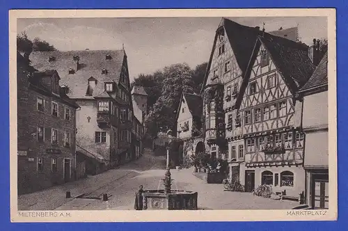 AK Miltenberg am Main Marktplatz, gelaufen 