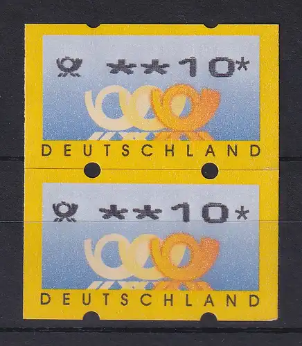 ATM Deutschland Posthörner Mi.-Nr. 3.2 leicht zusammenhängendes Paar 10 / 10