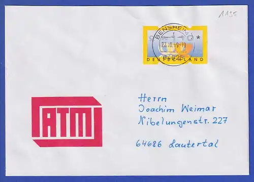 ATM Deutschland Posthörner Mi.-Nr. 3.2 Wert 110 auf FDC mit Tages-O BENSHEIM 