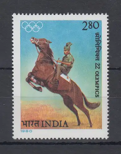 Indien 1980 Pferd Springreiter Olympia Moskau Mi.-Nr. 835 ** 