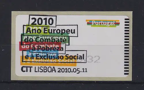 Portugal 2010 ATM gegen Armut SMD Mi.-Nr. 70 Wert 0,32 mit ET-O