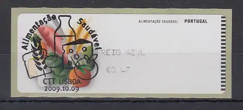 Portugal 2009 ATM Ernährung Monétel Mi.-Nr. 69 Wert AZUL 0,47 mit ET-O