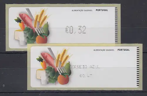 Portugal 2009 ATM Ernährung Monétel Mi.-Nr. 69 Werte 0,32 und AZUL 0,47 **