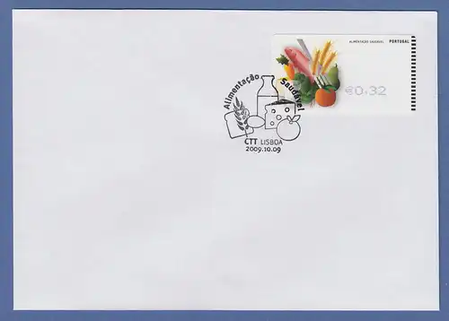 Portugal 2009 ATM Ernährung SMD Mi.-Nr. 68.1 Wert 0,32 auf blanco-FDC 