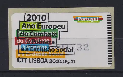 Portugal 2010 ATM gegen Armut Amiel Mi.-Nr. 70.2 Wert 0,32 mit ET-O