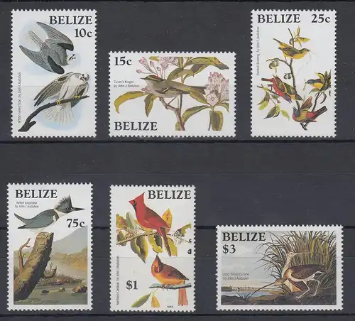Belize 1985 Vögel Mi.-Nr. 784 - 789 **