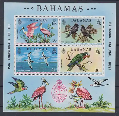 Bahamas 1974 Vögel Mi.-Nr. Block 11 **
