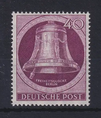 Berlin 1951 Glocke links 40-Pfennig-Höchstwert Mi.-Nr. 79 ** 