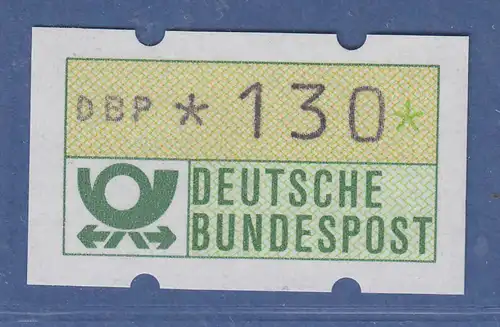 Deutschland KLÜSSENDORF-ATM Posthorn, Gummi gelb, Mi.-Nr. 1.1hu, Wert 130 **