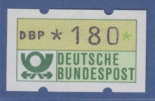 Deutschland KLÜSSENDORF-ATM Posthorn, Gummi gelb, Mi.-Nr. 1.1hu, Wert 180 **