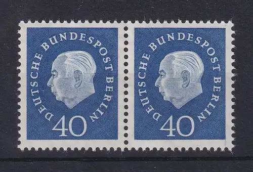 Berlin 1959 Heuss-Medaillon 40 Pfg. Mi.-Nr.185 waagerechtes Paar **