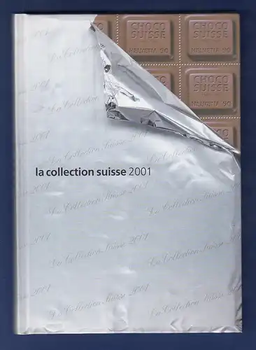 Schweiz amtliches Briefmarken-Jahrbuch der Post PTT 2001 kpl. bestückt ** 