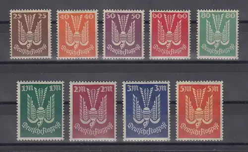 Deutsches Reich 1922 Flugpostmarken Holztaube Mi.-Nr. 210-218 **